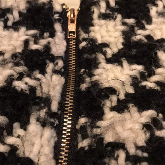 Plaid mini skirt with back fake pocket and zipper - Picture 2 of 6